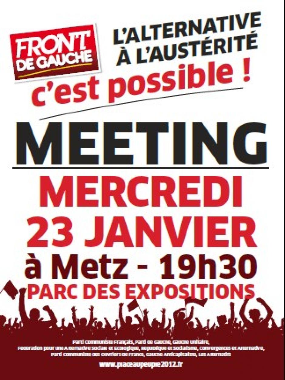 Le Front de gauche se lance à l’assaut de l’austérité ! Meeting le 23 janvier à Metz